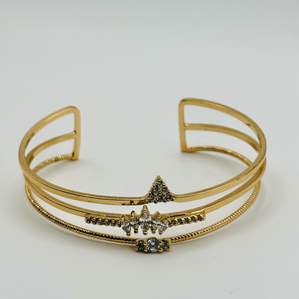 Elegant Gold and Silver Cuff Bracelet